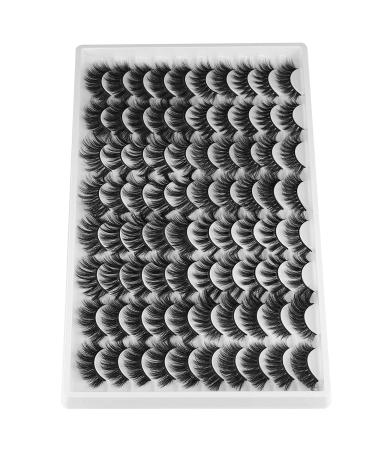 40 Pairs Wholesale Faux Mink False Eyelashes - 8 Styles, 18-22MM, Crossed Fluffy Volume, Reusable 3D Cat Eye & Round Shape - Pack of 40 Pairs - Buy Online on GoSupps.com