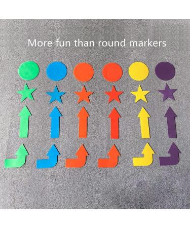 Eco Walker 12pcs Colorful Star Arrow Spot Marker for Agility Training and Classroom Activities - Buy Online on GoSupps.com