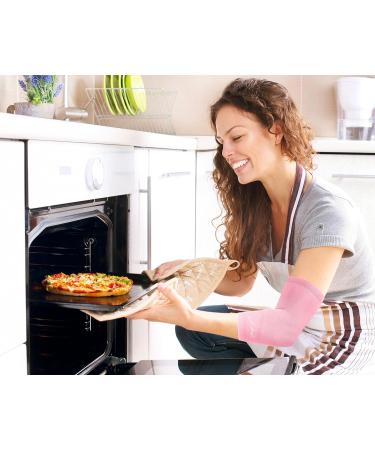 Ladies Pink Elbow Compression Sleeve for Tennis/Golfers Elbow Relief + Doctor Written Handbook - Size L - Buy Online on GoSupps.com