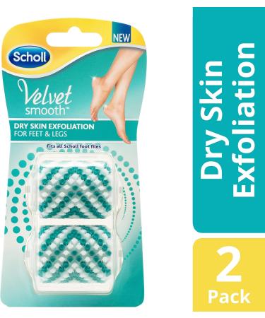 Scholl Velvet Smooth Peeling Replacement Roller Head (2 Pack) | Smooth Feet Anytime | International Shipping Available - Buy Online on GoSupps.com