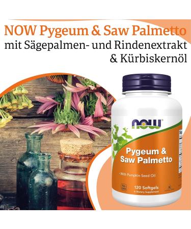 Now Foods Pygeum & Saw Palmetto 120 Softgels - Laboratory Tested Gluten Free & Soy Free with Pumpkin Seed Oil | International Shipping Available - Buy Online on GoSupps.com