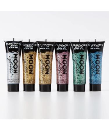 Shop Holographic Glitter Hair Gel Set by Moon Glitter - 0.67fl oz - 6 Colors - International Shipping Available - Buy Online on GoSupps.com