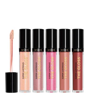 Revlon Super Lustrous Lip Gloss Set - 5 Piece Gift Set with High Shine Cream & Pearl Finishes - Buy Online on GoSupps.com