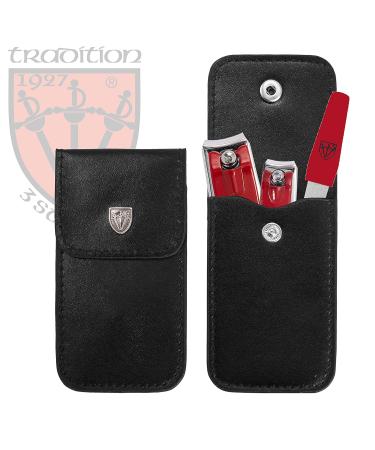 Three Swords Nail Clippers Set - 'CLIP' Fingernail & Toenail Clippers in Faux Leather Case (Red) | Buy Internationally - Buy Online on GoSupps.com