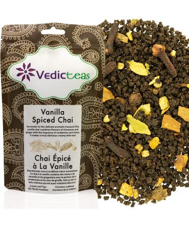 Vanilla Spiced Chai Loose Tea With Spices Masala Chai Tea Perfect For Chai Tea Latte French Vanilla Natural Flavours Blended In Canada Made With Pure Assam Tea And Spices 125gm or 4.40oz - Buy Online on GoSupps.com