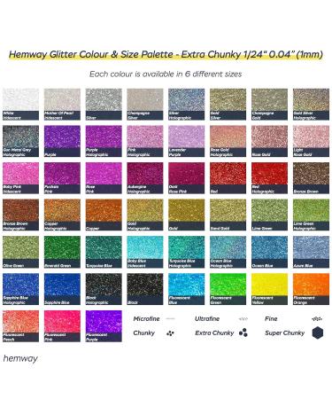 Hemway Premium Ultra Sparkle Glitter - Fluorescent Green Extra Chunky (100g) for Arts Crafts Nails & Cosmetics - Multi-Purpose Metallic Flake - Perfect for Festivals & Creative Projects - Buy Online on GoSupps.com
