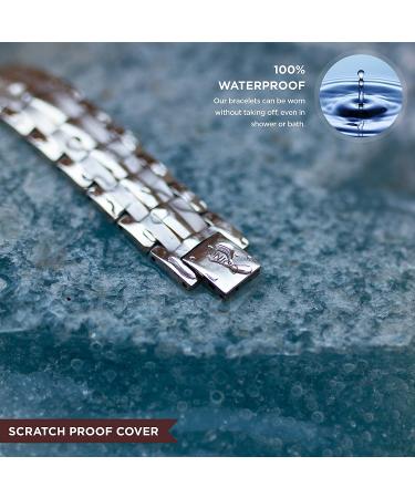 IONICO Magnetic Bracelet for Men and Women - Stress & Pain Healing | Blood Pressure & Circulation Support - Wellness Therapy (Silver) - Buy Online on GoSupps.com