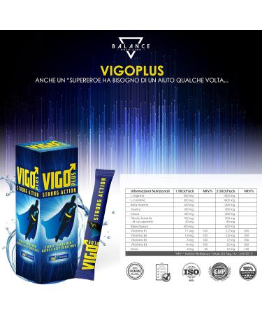 Vigoplus Blue Sticks - 10 Dietary Supplements for Men | Enhance Strength & Endurance | 12 Active Ingredients with Maca Arginine Taurine | Maximum Absorption - Buy Online on GoSupps.com