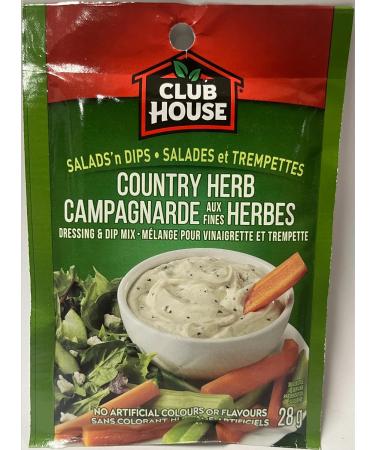 Club House Dry Sauce/Seasoning/Marinade Mix Salad N Dip Country Herb 28g Case Pack 12 Count 28 g (Pack of 12) - Buy Online on GoSupps.com