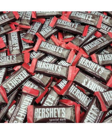 Hershey's Special Dark Mildly Sweet Chocolate Candy  Snack Size Special Dark Chocolate Candy Bar  Individually Wrapped  Bulk Candy Pack (2 Pound) 2 Pound (Pack of 1)