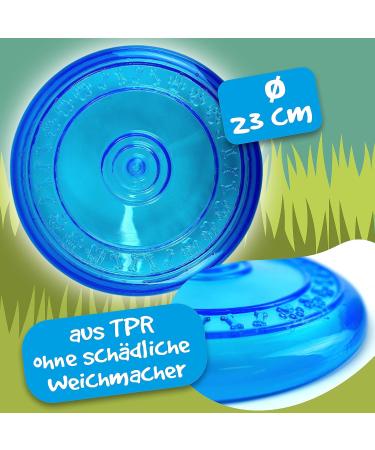 Buy Rootsnoot Frisbee for Dogs - Soft Super Stable Floats & Gentle on Teeth | Safe & Non-Toxic (Neon Blue) - Buy Online on GoSupps.com
