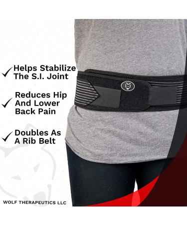 Dr. Wolf SI Belt - Pain Relief for Sacroiliac Joint Inflammation, Sciatica, Bursitis - Lumbar Support for Men & Women - Buy Online on GoSupps.com