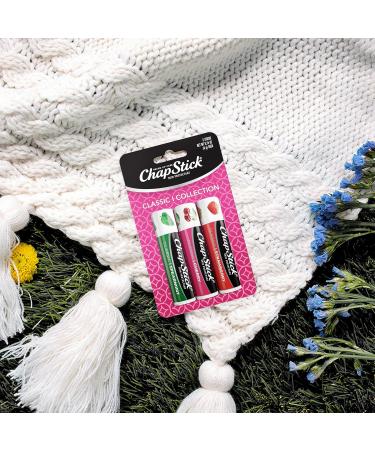 ChapStick Lip Care Set Classic Collection 3-Pack Spearmint Cherry and Strawberry Lip Balm 0.15 Ea 0.15 Ounce (Pack of 3) - Buy Online on GoSupps.com