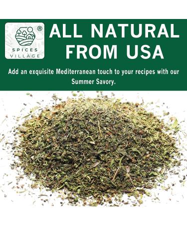 Spices Village Summer Savory 2 oz - Natural Dried Leaves for Cooking & Tea | Mediterranean Seasoning - Kosher, Gluten Free, Vegan, Non GMO | Resealable Bag - Buy Online on GoSupps.com
