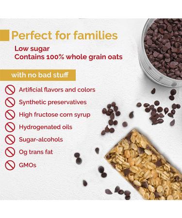 Junkless Chewy Granola Bar 1.1oz (Pack of 6), Chocolate Chip Flavor - Low Sugar, Non-GMO, Great Tasting - 6 Count Pack - Buy Online on GoSupps.com