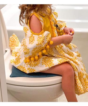 THREE LITTLE TOTS Portable Potty Seat - Dark Teal Folding Travel Potty for Girls and Boys - Safe and Modern Design - Fits Round and Oval Toilets - Includes Travel Bag - Buy Online on GoSupps.com