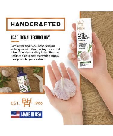 Pure Garlic Extract with Allicin - Immune Support Supplement - Vegan Friendly - 2 fl oz Bottle - Buy Online on GoSupps.com