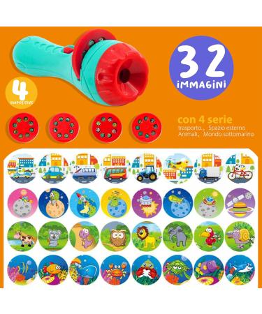 Children's Flashlight Projector with 32 Images | Perfect Gift for Boys & Girls Ages 2-4 | Learning & Fun Toys - Buy Online on GoSupps.com