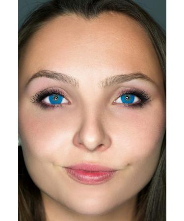 Buy Blue Colored Annual Contact Lenses - Soft Hydrogel 0.0 Diopter Natural Ocean Azul - 2 Pieces + Lens Container | International Shipping - Buy Online on GoSupps.com