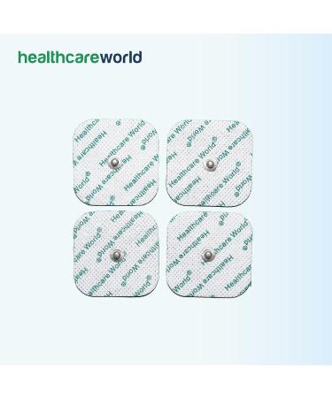 TENS Electrode Pads 5x5cm with Stud Connection 3.5mm Stud (4 Pieces) Shoulder Knee arm Back Muscle Pain Relief - Buy Online on GoSupps.com