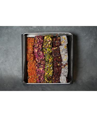 Authentic Turkish Delight with Gift Box- Luxury Exotic Flavours Handcrafted in Turkey Vegan & Gluten-Free - No Artificial Colorant -Special Mixed Turkish Delight with White Tin Box 635g - Buy Online on GoSupps.com