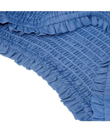 LAEMILIA Womens Flared Floral Print Skater Skirt XL - Blue | Elastic Waist, Pleated Mini Skirt with Drawstring - Buy Online on GoSupps.com