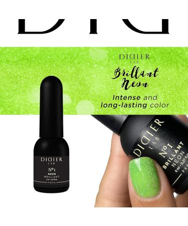 Didier Lab - Premium UV Gel Nail Polish - Brillant Neon No1- Gel Nail Varnish - Nail Art - Long-Lasting High Gloss Wear - Gel Nail Polish - Gel Nails - Glitter Gel Nail Polish - Rich Pigment - 8ml - Buy Online on GoSupps.com