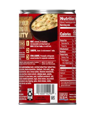 Campbell's Chunky Creamy Chicken & Dumplings Soup 18.8 oz Can (12 Pack) - Buy Online on GoSupps.com