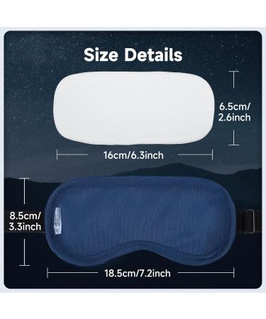 Castor Oil Pack for Eyes - Reusable Eye Mask for Eyelash & Eyebrow Growth | Adjustable Cotton Pad (Navy Blue - Buy Online on GoSupps.com