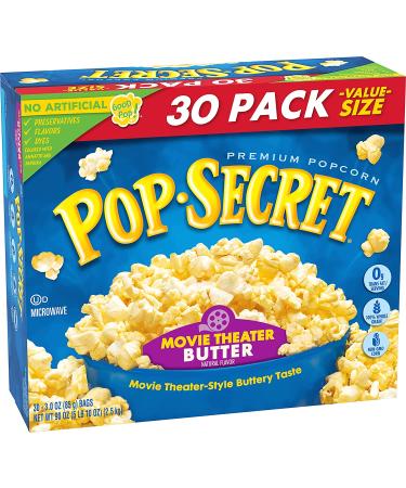 Pop Secret Movie Theater Butter Popcorn, 3 oz Microwave Bags - 30 Count - Buy Online on GoSupps.com