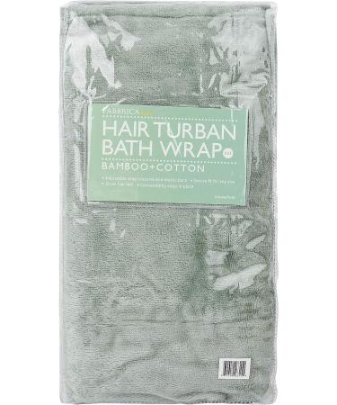 Natural Bamboo Spa Bath Wrap & Hair Drying Turban Set - Super Absorbent & Quick Dry - Green One Size - Buy Online on GoSupps.com