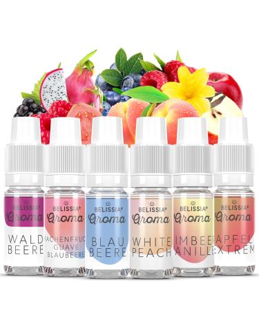 Belissia food aroma - set great test hits |High -dose food aroma 6x10 ml.For food cooking baking hobby refreshment and residue.