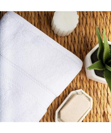 Superior Solid Egyptian Cotton Bath Towel Set - 30 x 55 - White - 2-Piece Set - Buy Online on GoSupps.com