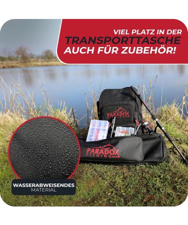 Buy Paradox Fishing Angelruten Set | Telescopic Spin Fishing Rod 2.1m/2.4m/2.7m | Complete with Reel Bait Accessories & Bag | International Shipping Available - Buy Online on GoSupps.com