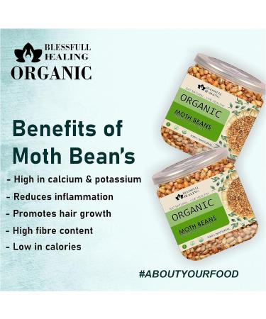 Blessfull Healing Organice Moth Beans 1 lb (453 Gram) - Buy Online on GoSupps.com