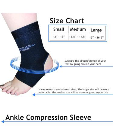 Rehabilitation Advantage Copper Infused Ankle Compression Sleeve - Small | Pain Relief & Support | International Shipping Available - Buy Online on GoSupps.com