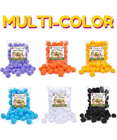 Caydo 1.5 inch Black Pom Poms - 50Pcs Large Craft Fuzzy Balls for DIY Projects and Decorations - Buy Online on GoSupps.com