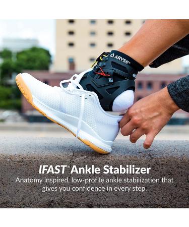 ARYSE IFAST Ankle Stabilizer Brace - Superior Support for Men and Women | Ideal for Basketball, Baseball, Running, Football, Volleyball & More | Large Black Pair - Buy Online on GoSupps.com
