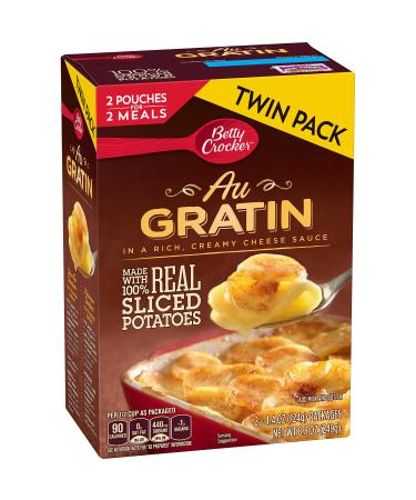 Betty Crocker Au Gratin Potatoes, Made with Real Cheese, Twin Pack, 8.8 oz.