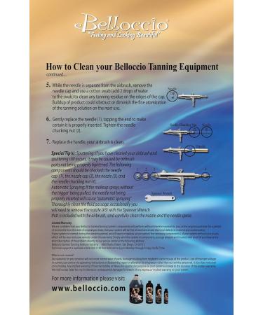 Belloccio Complete Professional Sunless Tanning Airbrush System - Premium Airbrush Compressor Hose & Opulence Solution for All Skin Types | International Shipping Available - Buy Online on GoSupps.com