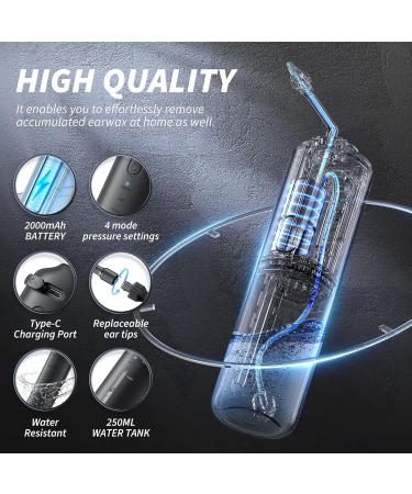 Electric Ear Wax Removal System - FSA HSA Eligible Water-Powered Cleaner with 4 Pressure Modes - Safe Effective and Rechargeable - International Shipping Available - Buy Online on GoSupps.com