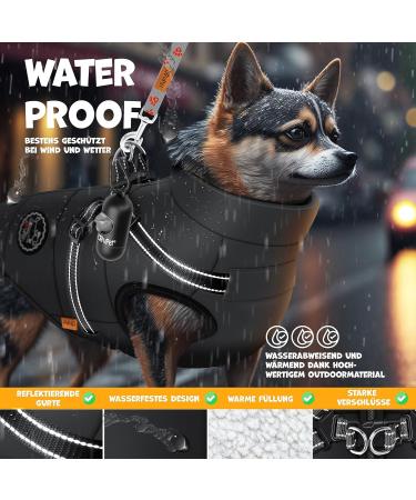 Lovpet Dog Jacket & Coat - Waterproof XL Padded Vest with 45 Feces Bags Chest Strap Reflectors & D-Ring for Dogs - International Shipping Available - Buy Online on GoSupps.com