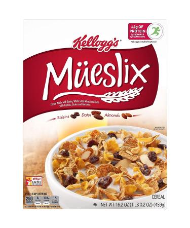 Kellogg's Mueslix Breakfast Cereal Original 16.2oz - High Fiber Source - Buy Online on GoSupps.com