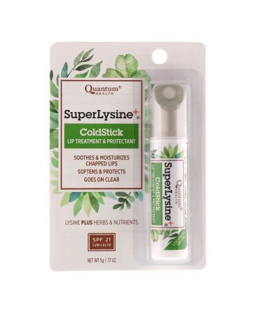 Quantum Super Lysine + ColdStick Lip Protectant & Treatment - 0.18 oz - Buy Online on GoSupps.com