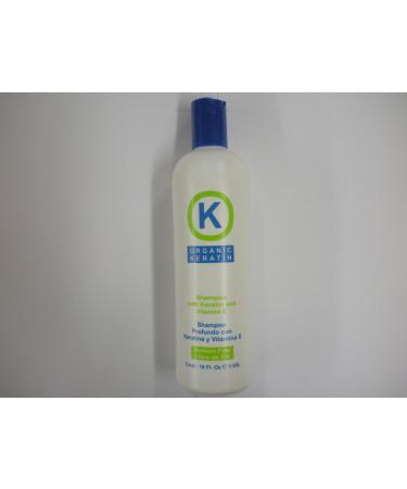K Organic Keratin Shampoo Sodium Free with Keratin and Vitamin E 16 Oz