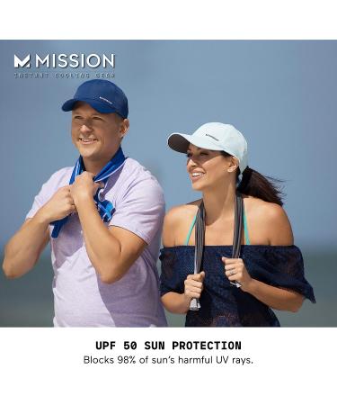 MISSION Cooling Performance Hat - Unisex Baseball Cap | Instant-Cooling Fabric | Adjustable Fit | White - Buy Online on GoSupps.com