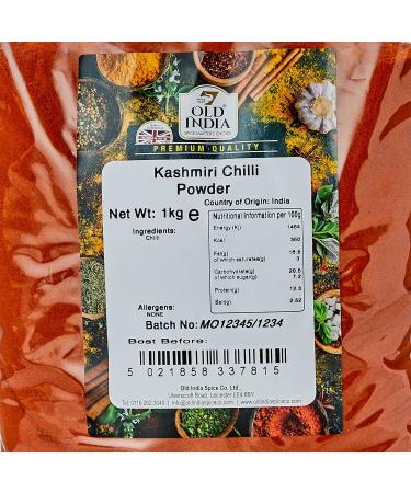 Old India Kashmiri Chilli Powder 1kg - Premium Quality Spice Blend - Buy Online on GoSupps.com