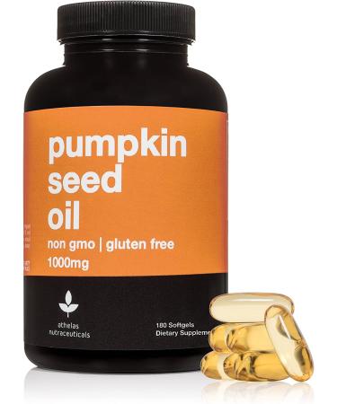 Pumpkin Seed Extract Capsules 1000mg - Non-GMO Prostate & Urinary Tract Support - Bladder Control & Regulation - 180 Softgels - Buy Online on GoSupps.com