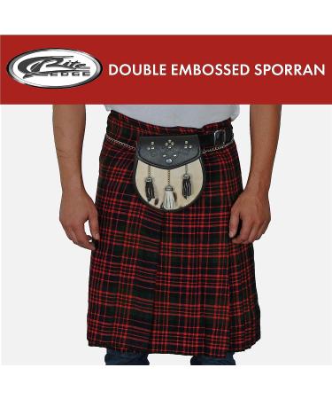 SZCO Supplies Double Embossed Sporran - Premium Quality Scottish Wear - Buy Online on GoSupps.com