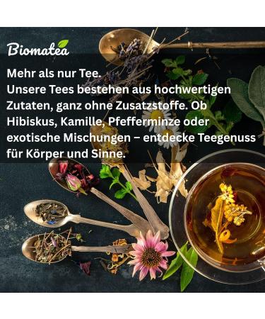  Biomatea Biomatea Sonnenkuss Tea | 100 g Fruity and Floral Herbal Tea Blend with Lemon Balm Pomegranate Flower and Rosebud | for 30 Cups | Wellness Flower Tea | Bottled in Germany - Buy Online on GoSupps.com